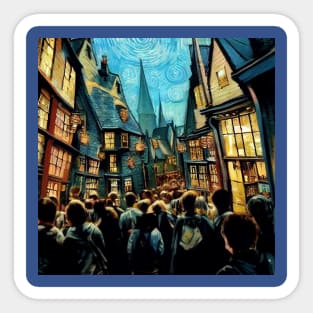 Starry Night in Diagon Alley Sticker